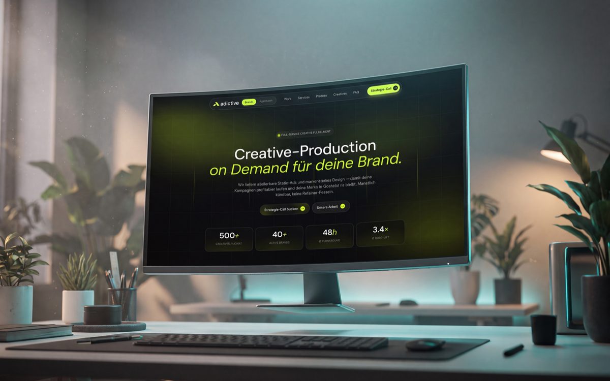 Adictive — static ad creatives and branding
