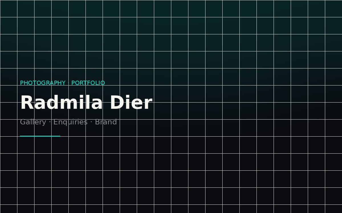 Radmila Dier Photography — portfolio site